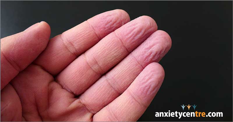 wrinkled pruney skin anxiety symptom