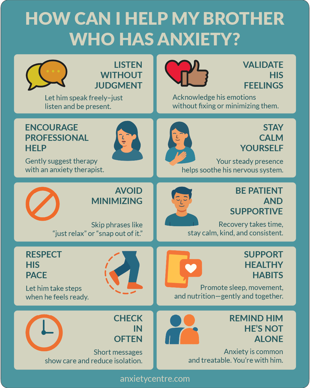10 Ways To Help Your Brother Who Has Anxiety