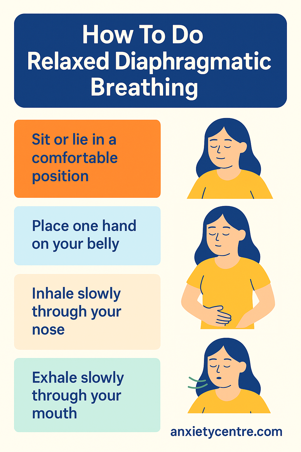 how to relax diaphragmatic breathe